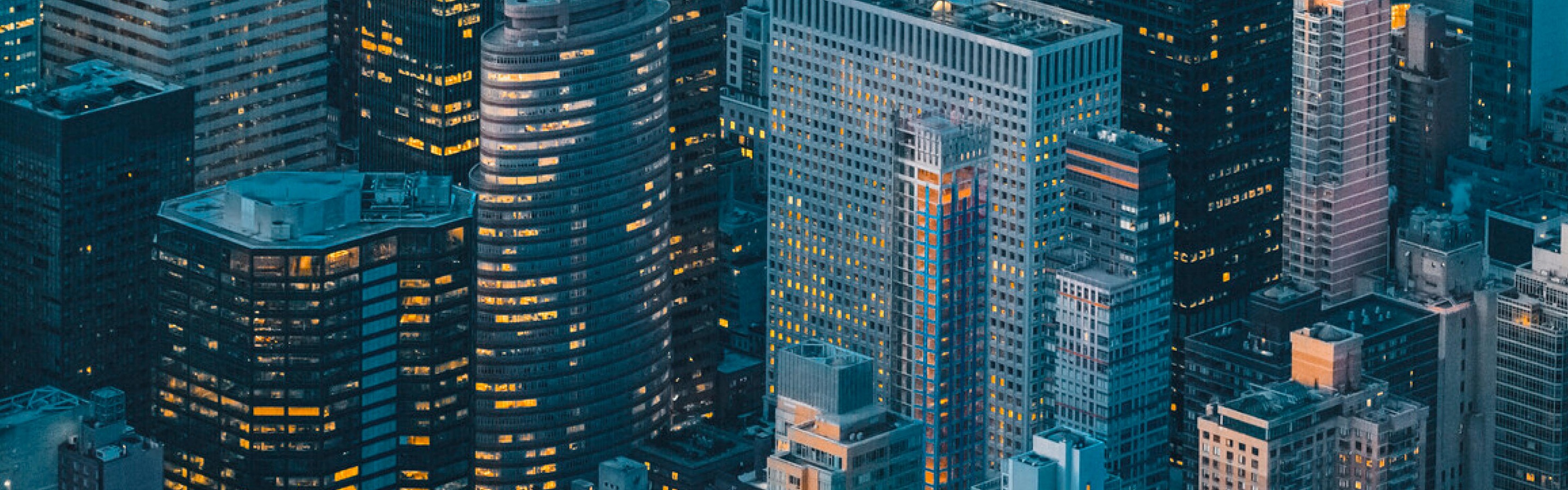 Skyscrapers at night