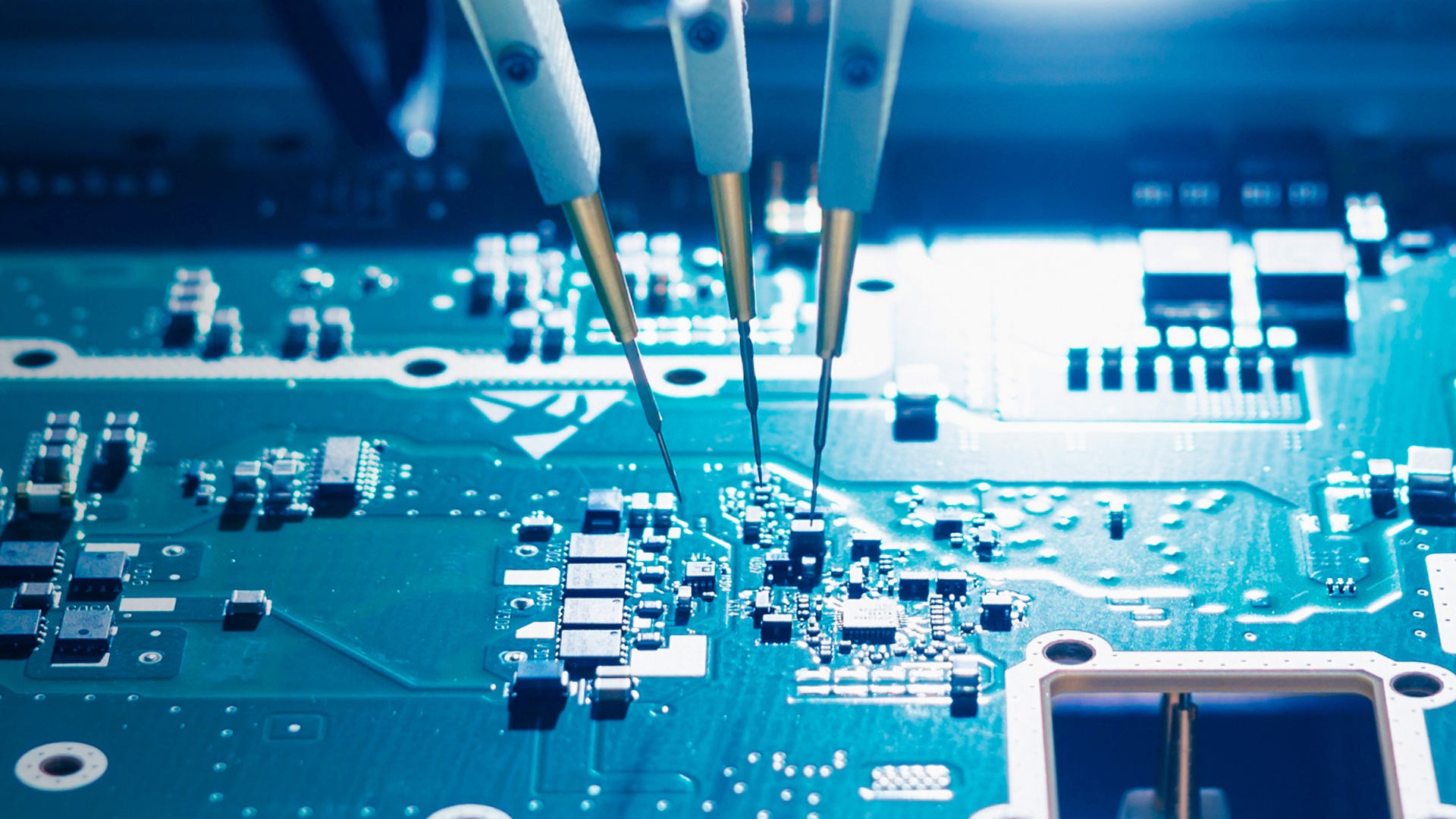 Circuit board being soldered