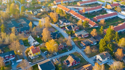 Flying over villa