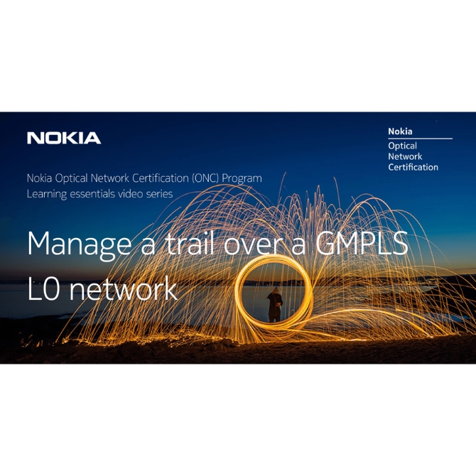 Manage a trail over a GMPLS L0 network