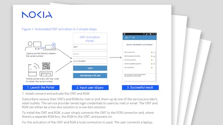 Accelerating ONT installation