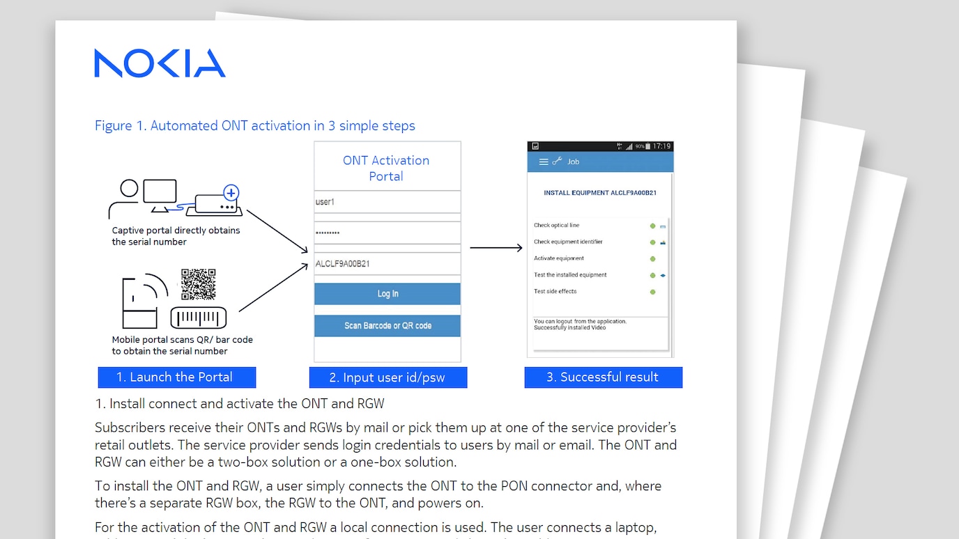 Accelerating ONT installation