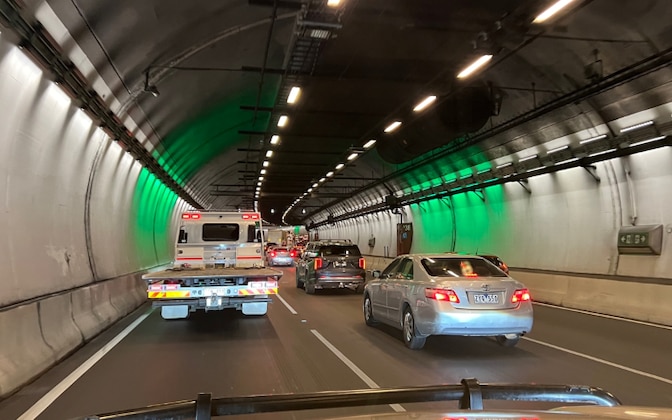 cars in tunnel