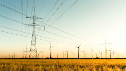 power grid and wind mill