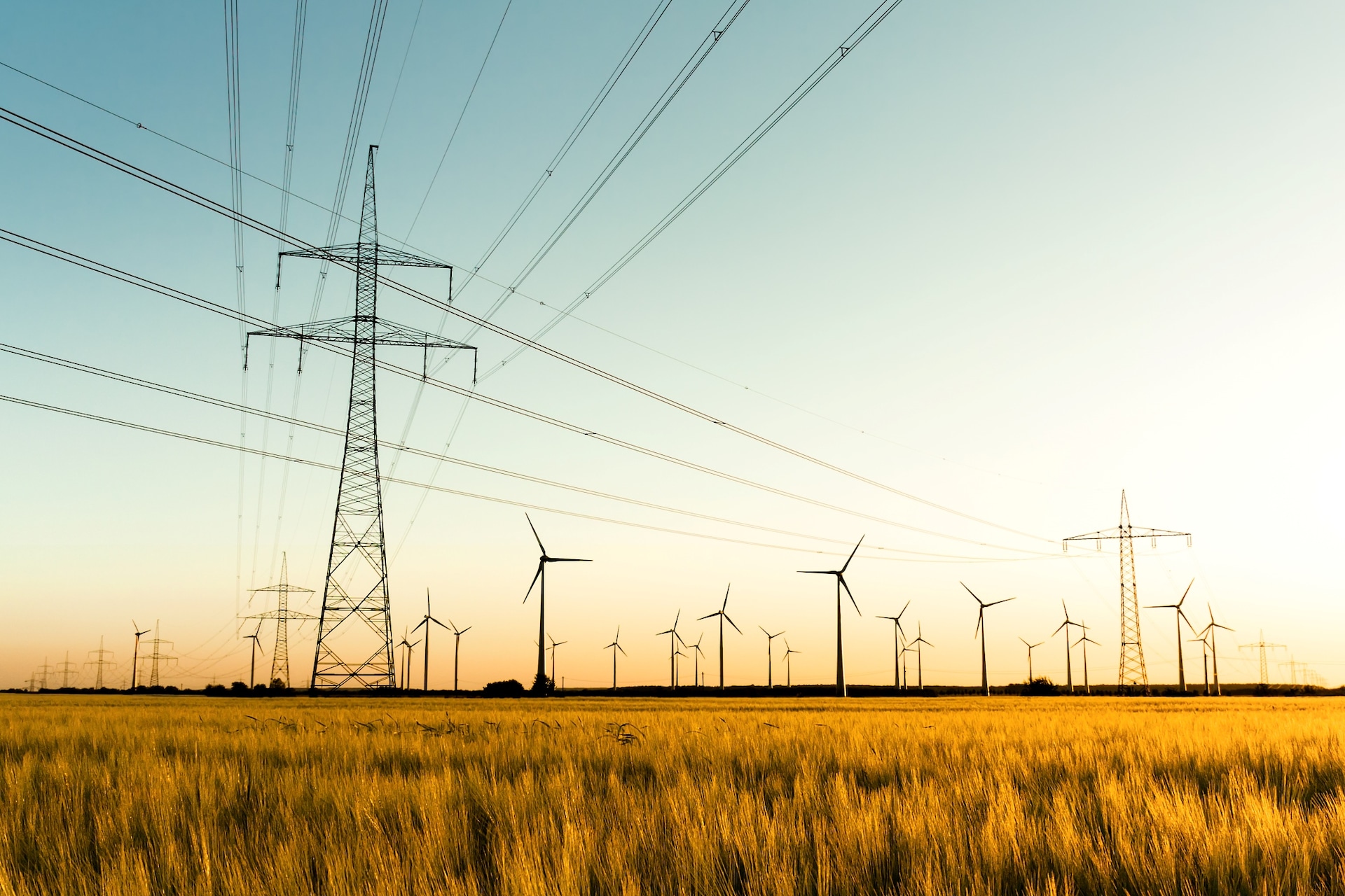 power grid and wind mill