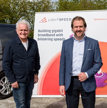 Lightspeed Broadband CEO Steve Haines (left) and CTO Jeremy Steventon-Barnes (right)