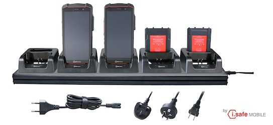 Multicharger for EX-protected 5G handhelds, by i.safe MOBILE