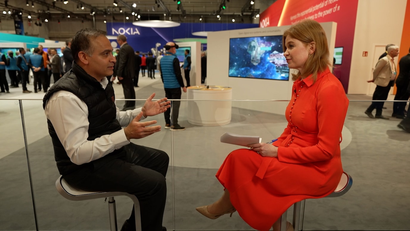 Nishant Batra, Nokia’s Chief Strategy and Technology Officer and reporter Louise Beale