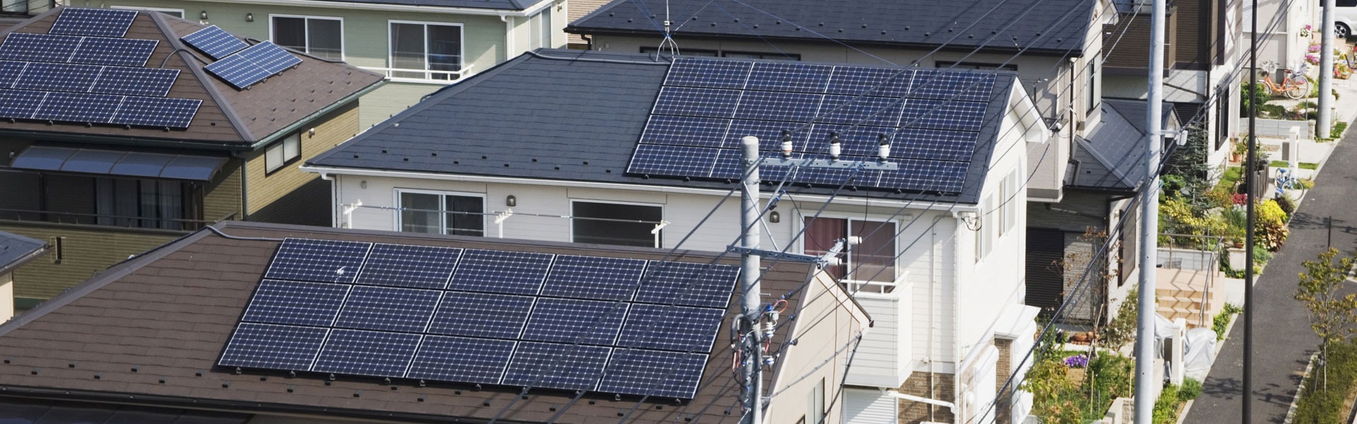 Solar panels on houses