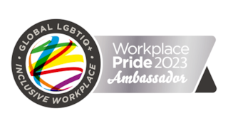 Workplace Pride 2023 Ambassador logo