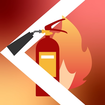 Graphic of fire extinguisher