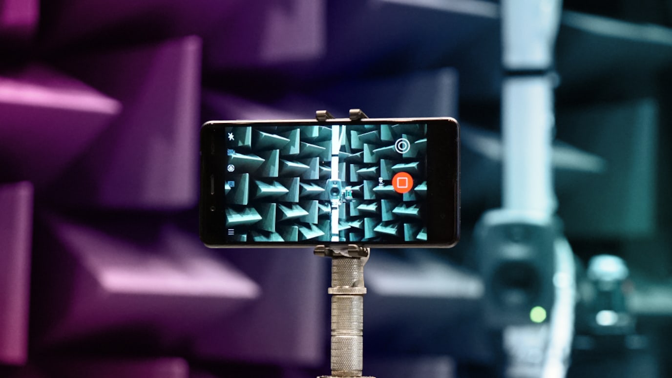 Smart phone on a phone mount