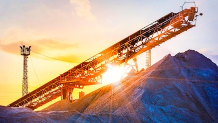 Conveyor belt at open cast mine