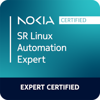 SR Linux Automation Expert Certification badge