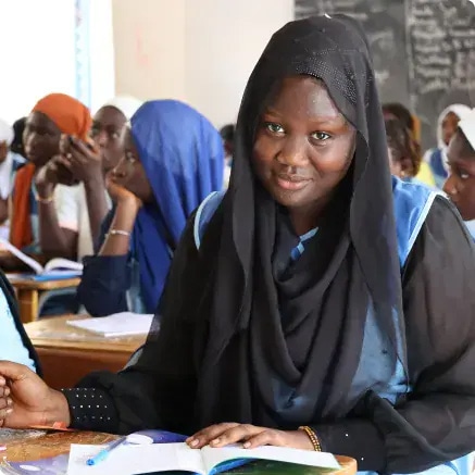 Student at Ndiarka Diagne school in Guédiawaye