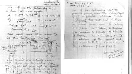  Walter Brattain's laboratory notebook