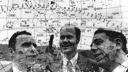 Penzias, Wilson and Jefferts looking at the model of the universe