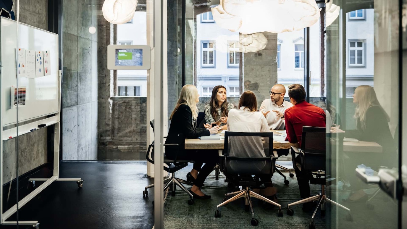 Colleagues in a business meeting