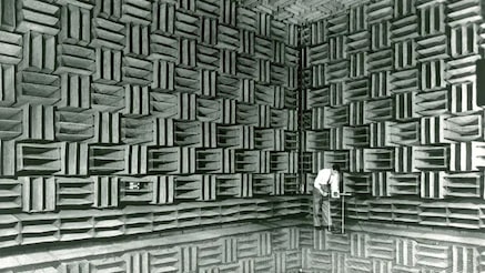 Testing the anechoic chamber