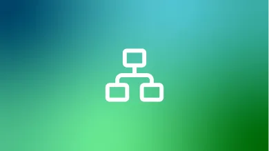 Green gradient with icon