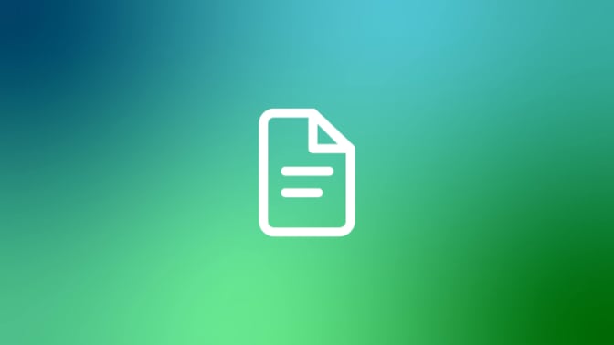 Document icon on green gradient