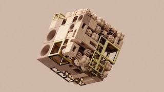 3D Render of an abstract cube