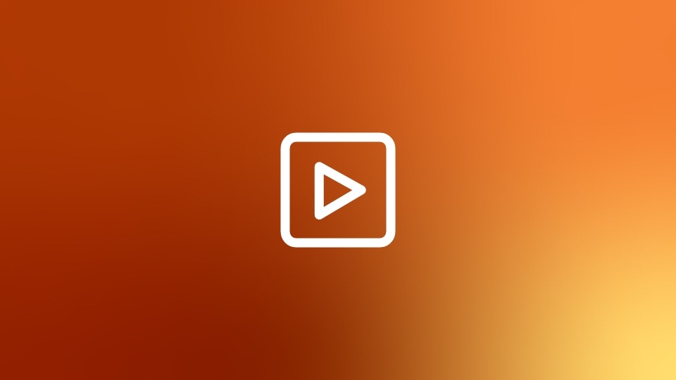 Red orange gradient with video icon