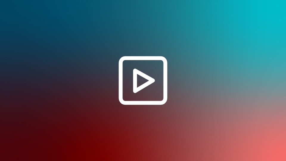 Red teal gradient with video icon