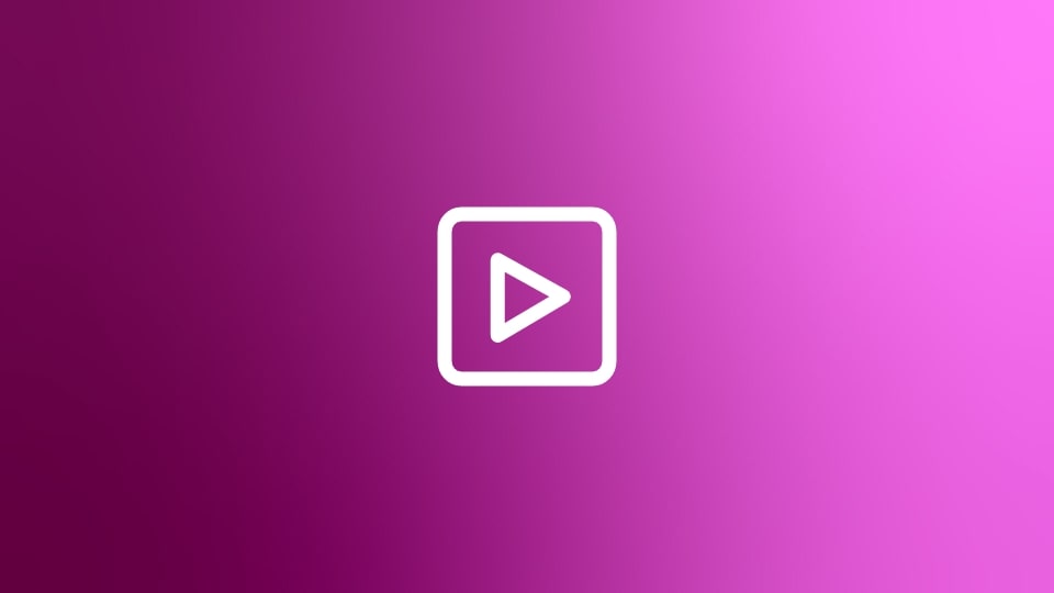 Pink gradient with video icon