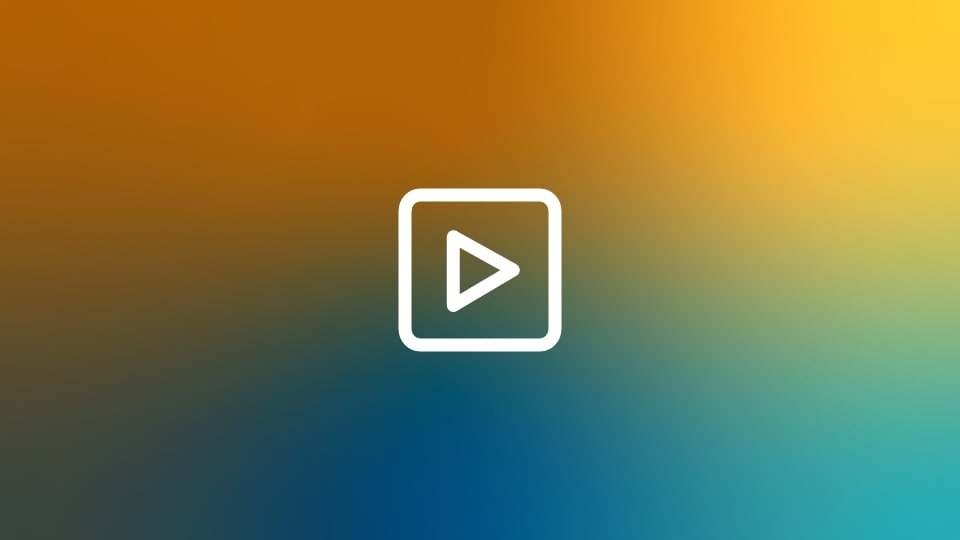 Yellow blue gradient with video icon