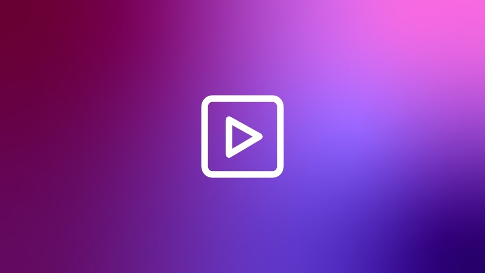 Pink purple gradient with video icon