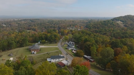 village with trees