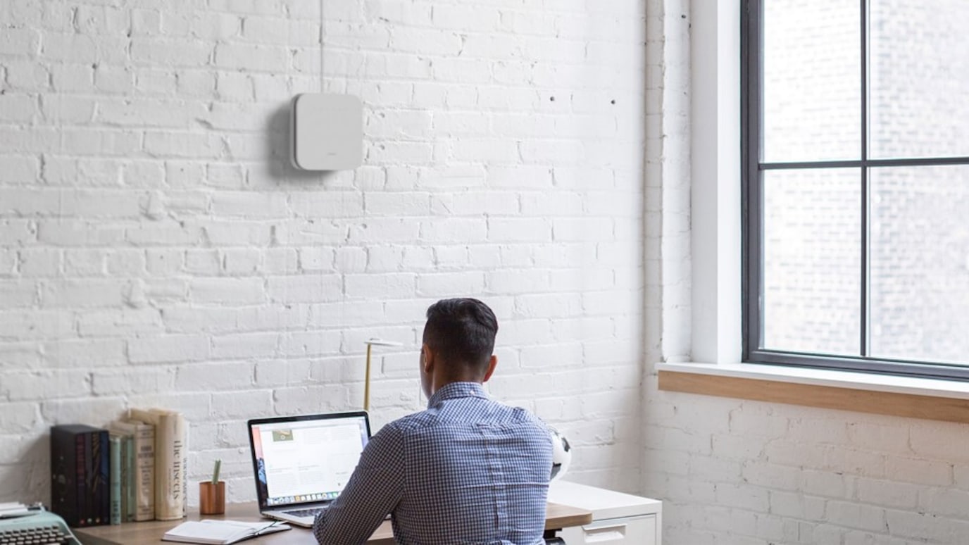 man at desk