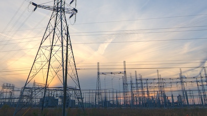 electricity distribution towers