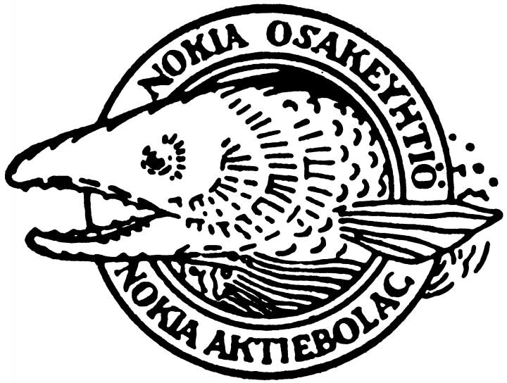 Nokia Company, founded in Tampere in 1865, logo-1996