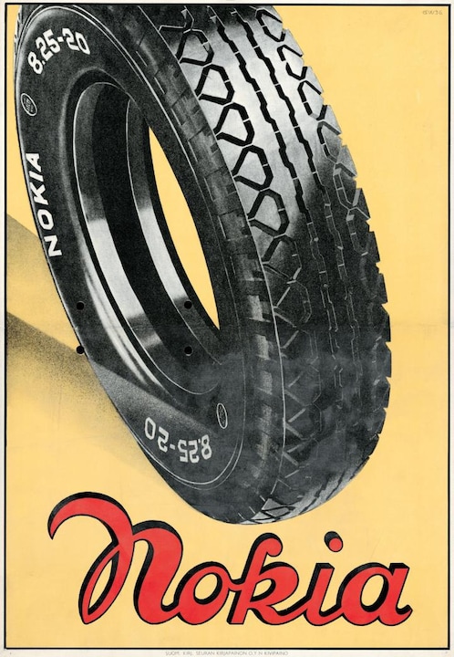 Advertisement for Nokia Tyres, 1936