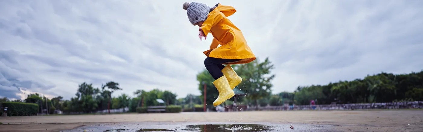 small kid playing