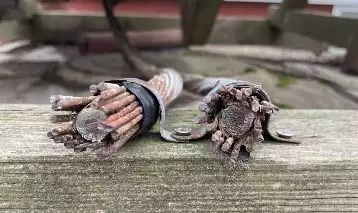 1891 cable on display at French Cable Station Museum