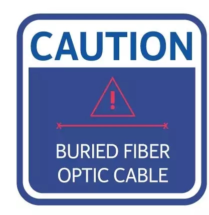 Figure 1. Warning sign for buried fiber optic cable 