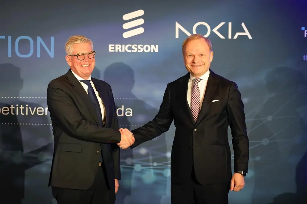 Börje Ekholm, President and CEO of Ericsson and Pekka Lundmark, President and CEO of Nokia at the New Industrial Action for Europe summit in Brussels