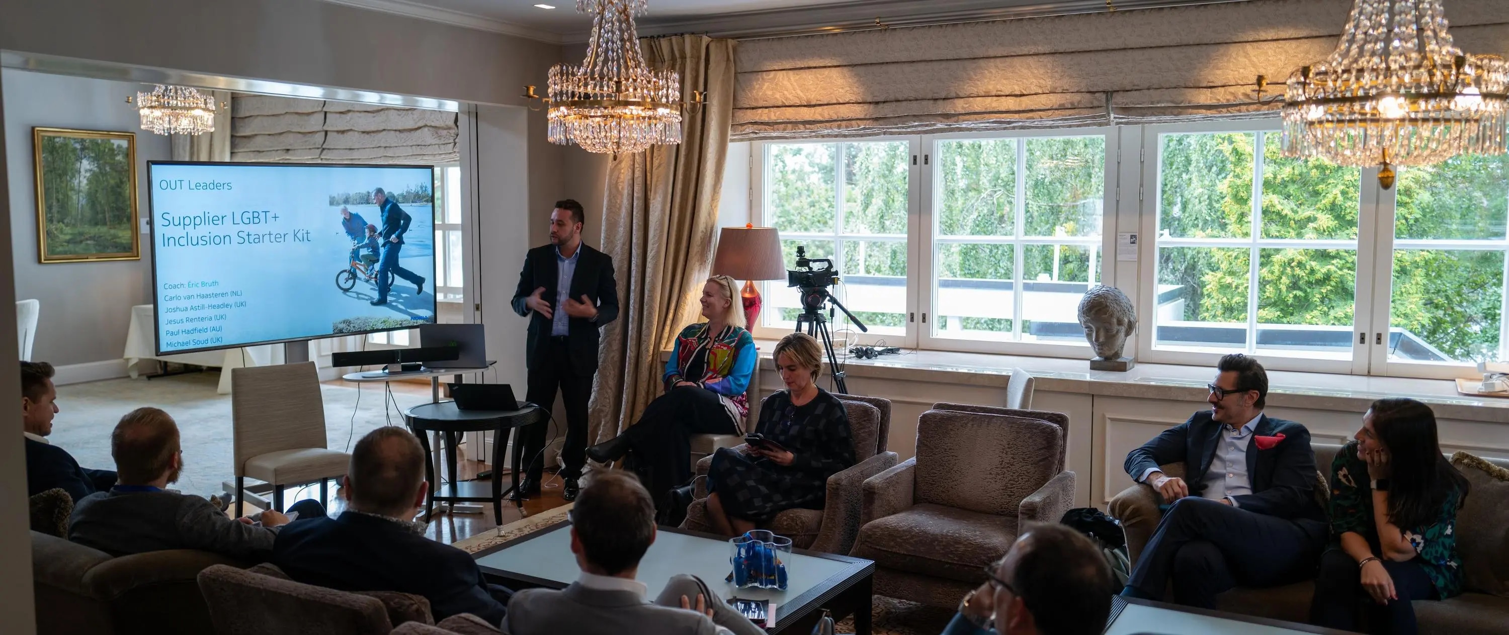 Group photo of OUT Leaders during the first-ever OUT Summit in Båtvik, Finland on 6 September 2022