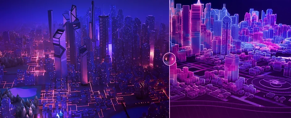 Purple city image