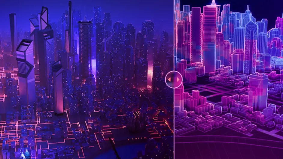 Purple city image