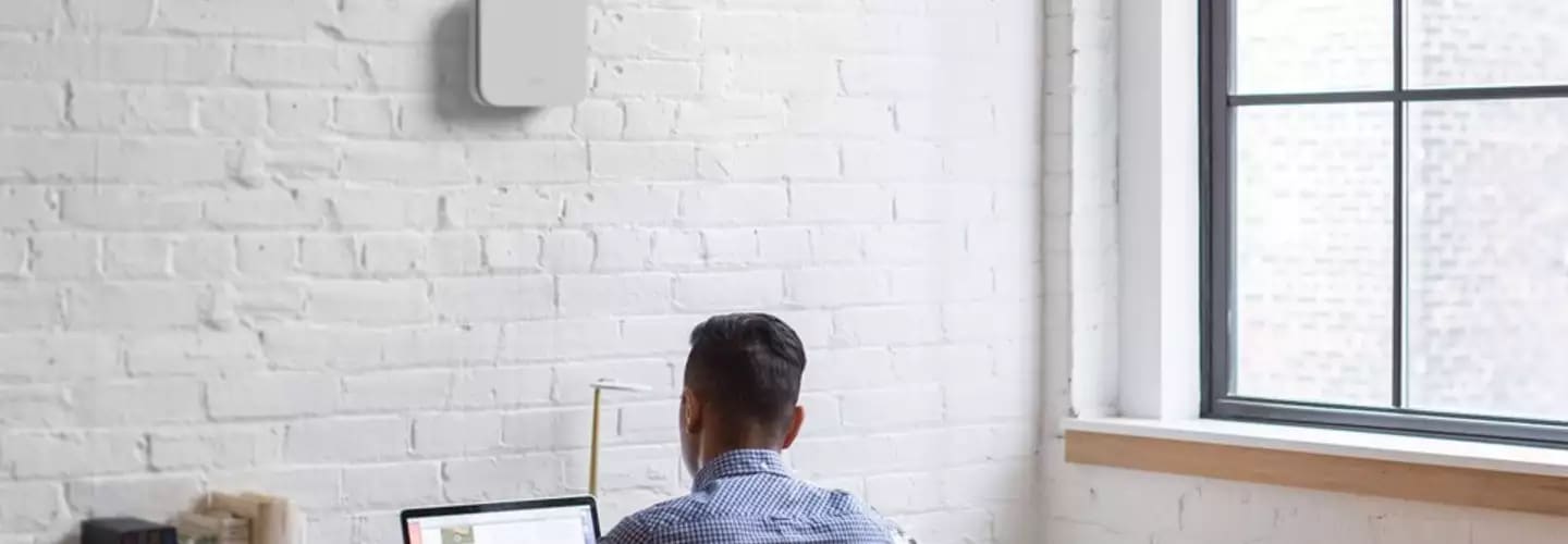 man at desk