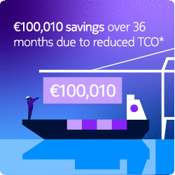 €100,010 savings over 36 months due to reduced TCO*